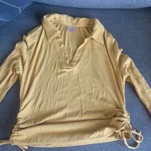 Yellow collared shirt